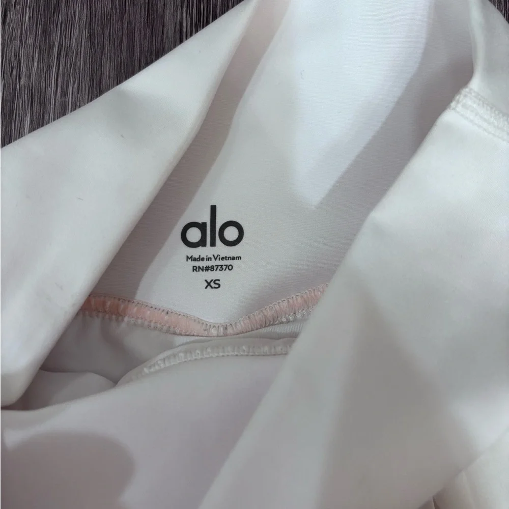 ALO Yoga White Pleated Mini Skirt